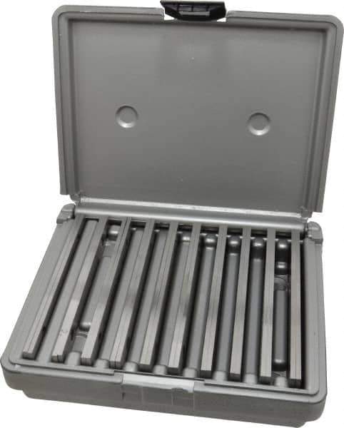 Fowler - 20 Piece, 6 Inch Long x 1/8 Inch Thick, Alloy Steel Thin Parallel Set - 1/2 to 1-5/8 Inch High, 52-58 RC Hardness - Eagle Tool & Supply