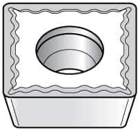 Kennametal - SPMT32.51 UF Grade KC5010 Carbide Turning Insert - TiAlN Finish, 90° Square, 3/8" Inscr Circle, 5/32" Thick, 1/64" Corner Radius - Eagle Tool & Supply