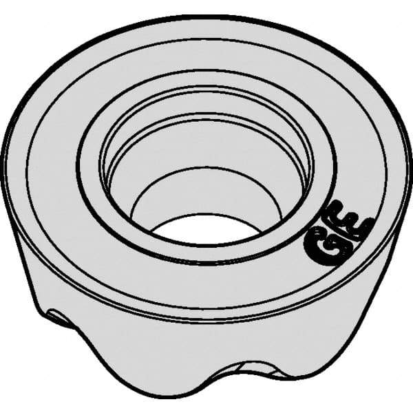 Kennametal - RPET43 LE Grade KC725M Carbide Milling Insert - TiN/TiCN/TiN Finish, 0.188" Thick, 1/2" Inscribed Circle - Eagle Tool & Supply