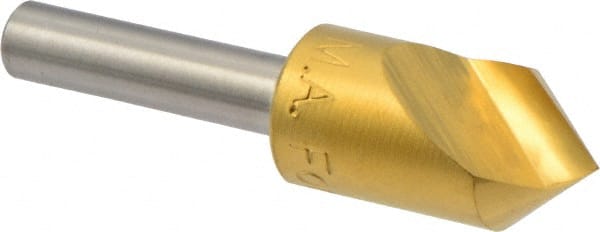 M.A. Ford - 1/2" Head Diam, 1/4" Shank Diam, 1 Flute 82° High Speed Steel Countersink - Eagle Tool & Supply