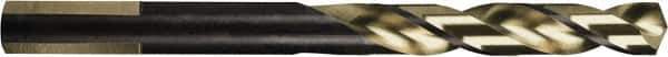 Hertel - 29/64" 137° High Speed Steel Jobber Drill - Oxide/Gold Finish, Right Hand Cut, Spiral Flute, 5-5/8" OAL, Split Point - Eagle Tool & Supply