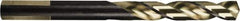 Hertel - Letter P 137° High Speed Steel Jobber Drill - Oxide/Gold Finish, Right Hand Cut, Spiral Flute, 4-5/8" OAL, Split Point - Eagle Tool & Supply