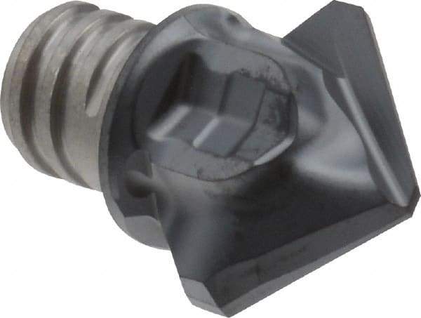 Iscar - MM HDF Grade IC908 Carbide Chamfer Milling Tip Insert - TiAlN Finish, 2 Flutes, 15.7mm Cutting Diam, 14mm Extension - Eagle Tool & Supply