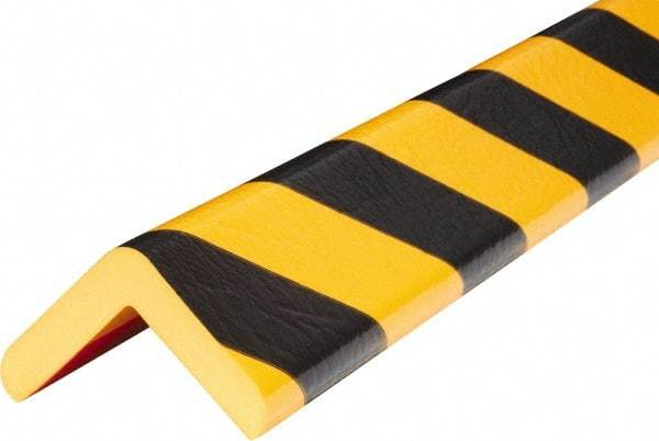 PRO-SAFE - Polyurethane Foam Type H Corner Guard - Yellow/Black, 1" High Side - Eagle Tool & Supply