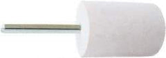 Value Collection - 1" Diam, 1/4" Shank Diam, Cylinder Shaped Mounted Bob - Medium Density, 1" Head Length, 2" Shank Length, Wool Felt - Eagle Tool & Supply