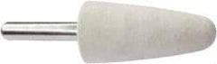 Value Collection - 1" Diam, 1/4" Shank Diam, Conical Shaped Mounted Bob - Medium Density, 2" Head Length, 2" Shank Length, Wool Felt - Eagle Tool & Supply