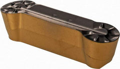 Iscar - 840GDMY Grade IC830, 8mm Cutting Width Carbide Grooving Insert - 25mm Max Depth of Cut, Neutral, 4mm Corner Radius, TiN/TiAlN Finish - Eagle Tool & Supply
