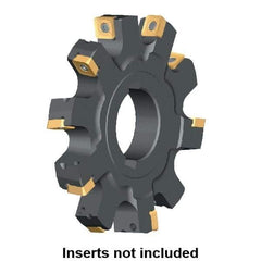 Kennametal - Arbor Hole Connection, 0.6232" Cutting Width, 1.8154" Depth of Cut, 200mm Cutter Diam, 1.9685" Hole Diam, 14 Tooth Indexable Slotting Cutter - KSSS Toolholder, SP.T 10T3.. Insert, Neutral Cutting Direction - Eagle Tool & Supply