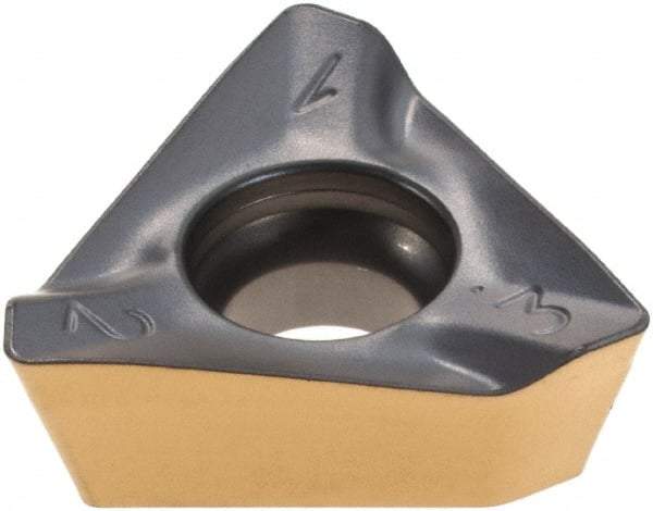 Iscar - HM390 TDKT1505 Grade IC830 Carbide Milling Insert - TiAlN/TiN Finish, 0.2303" Thick, 0.449" Inscribed Circle, 0.8mm Corner Radius - Eagle Tool & Supply