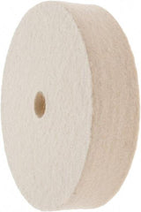 Value Collection - 4" Diam x 1" Thick Unmounted Buffing Wheel - 1 Ply, Polishing Wheel, 1/2" Arbor Hole, Soft Density - Eagle Tool & Supply