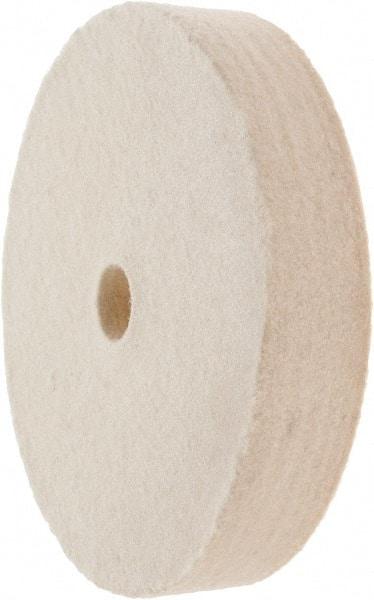 Value Collection - 4" Diam x 3/4" Thick Unmounted Buffing Wheel - 1 Ply, Polishing Wheel, 1/2" Arbor Hole, Hard Density - Eagle Tool & Supply