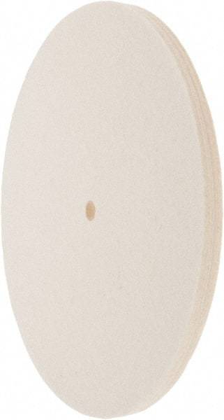 Value Collection - 10" Diam x 1/2" Thick Unmounted Buffing Wheel - 1 Ply, Polishing Wheel, 1/2" Arbor Hole, Soft Density - Eagle Tool & Supply