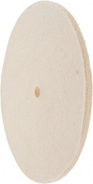 Value Collection - 8" Diam x 1/4" Thick Unmounted Buffing Wheel - 1 Ply, Polishing Wheel, 1/2" Arbor Hole, Hard Density - Eagle Tool & Supply