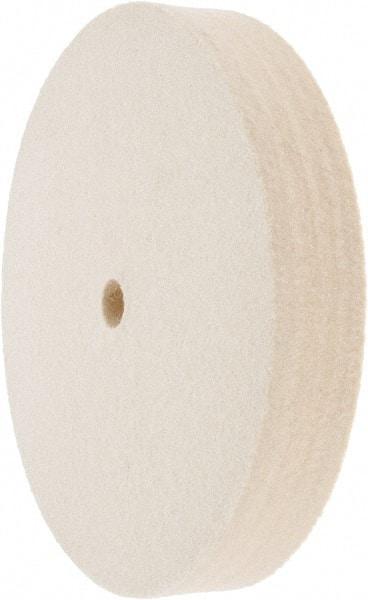 Value Collection - 6" Diam x 1" Thick Unmounted Buffing Wheel - 1 Ply, Polishing Wheel, 1/2" Arbor Hole, Medium Density - Eagle Tool & Supply