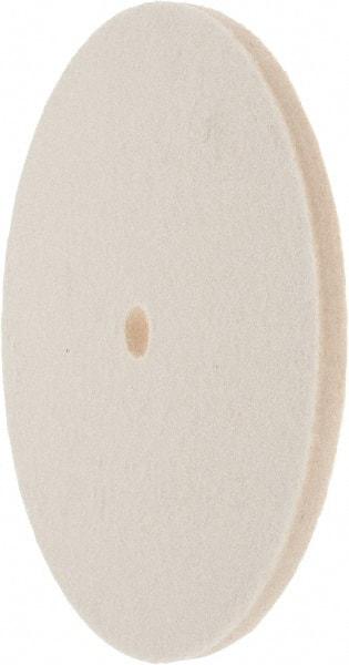 Value Collection - 6" Diam x 1/4" Thick Unmounted Buffing Wheel - 1 Ply, Polishing Wheel, 1/2" Arbor Hole, Hard Density - Eagle Tool & Supply