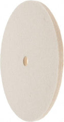 Value Collection - 6" Diam x 1/4" Thick Unmounted Buffing Wheel - 1 Ply, Polishing Wheel, 1/2" Arbor Hole, Medium Density - Eagle Tool & Supply