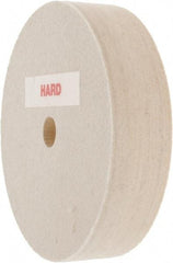 Value Collection - 4" Diam x 1" Thick Unmounted Buffing Wheel - 1 Ply, Polishing Wheel, 1/2" Arbor Hole, Hard Density - Eagle Tool & Supply
