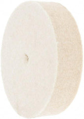 Made in USA - 2" Diam x 1/2" Thick Unmounted Buffing Wheel - 1 Ply, Polishing Wheel, 1/2" Arbor Hole, Hard Density - Eagle Tool & Supply