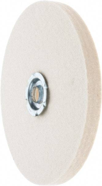 Value Collection - 6" Diam x 1/2" Thick Unmounted Buffing Wheel - 1 Ply, Polishing Wheel, 1" Arbor Hole, Soft Density - Eagle Tool & Supply