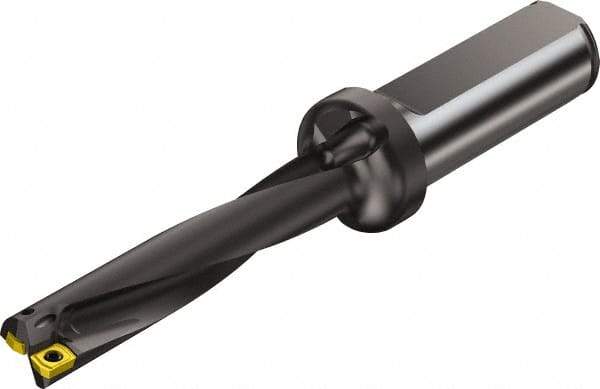 Sandvik Coromant - 114.459mm Max Drill Depth, 5xD, 7/8" Diam, Indexable Insert Drill - 2 Inserts, 1" Shank Diam, Straight Shank - Eagle Tool & Supply