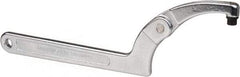 Paramount - 4-1/2" to 6-1/4" Capacity, Adjustable Pin Spanner Wrench - 12-1/8" OAL, 3/8" Hook Pin Height - Eagle Tool & Supply