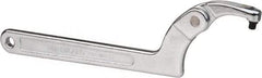 Paramount - 2" to 4-3/4" Capacity, Adjustable Pin Spanner Wrench - 11-3/8" OAL, 1/4" Hook Pin Height - Eagle Tool & Supply