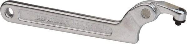 Paramount - 3/4" to 2" Capacity, Adjustable Pin Spanner Wrench - 6-3/8" OAL, 5/32" Hook Pin Height - Eagle Tool & Supply