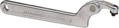 Paramount - 3/4" to 2" Capacity, Adjustable Pin Spanner Wrench - 6-3/8" OAL, 5/32" Hook Pin Height - Eagle Tool & Supply