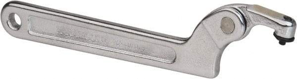 Paramount - 3/4" to 2" Capacity, Adjustable Pin Spanner Wrench - 6-3/8" OAL, 1/8" Hook Pin Height - Eagle Tool & Supply