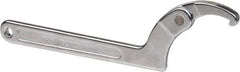 Paramount - 2" to 4-3/4" Capacity, Adjustable Pin Spanner Wrench - 11-3/8" OAL, 3/16" Hook Height - Eagle Tool & Supply