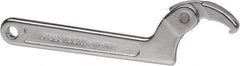 Paramount - 1-1/4" to 3" Capacity, Adjustable Pin Spanner Wrench - 8-1/8" OAL, 5/32" Hook Pin Height - Eagle Tool & Supply