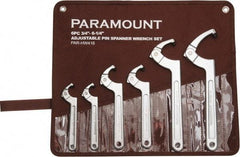 Paramount - 3/4" to 6-1/4" Capacity, Pin Spanner Wrench - 12-1/8" OAL - Eagle Tool & Supply