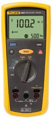 Fluke - Backlight Display, 2,000 Megohm Electrical Insulation Resistance Tester & Megohmmeter - 1,000 VDC Max Test Voltage, Powered by AA Battery - Eagle Tool & Supply