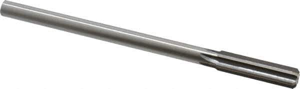 Made in USA - 0.521" High Speed Steel 6 Flute Chucking Reamer - Straight Flute, 0.4355" Straight Shank, 2" Flute Length, 8" OAL - Eagle Tool & Supply