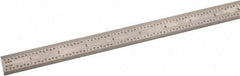 SPI - 48" Long, 1/64, 1/32, 1/16, 1/8" Graduation, Flexible Steel Rule - 4R Graduation Style, 3/4" Wide, Silver, Satin Chrome Finish - Eagle Tool & Supply