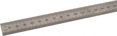 SPI - 48" Long, 0.5, 1mm Graduation, Flexible Steel Rule - Metric Graduation Style, 3/4" Wide, Silver, Satin Chrome Finish - Eagle Tool & Supply