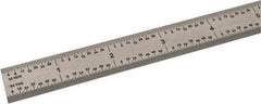 SPI - 72" Long, 1/64, 1/32, 1/16, 1/8" Graduation, Flexible Steel Rule - 10R Graduation Style, 3/4" Wide, Silver, Polished Finish - Eagle Tool & Supply