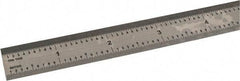 SPI - 72" Long, 1/100 & 1/50 Graduations, Flexible Steel Rule - 12R Graduation Style, 1" Wide, Silver, Polished Finish - Eagle Tool & Supply