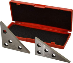 SPI - 30 to 90°, 4-1/4 Inch Long, Steel, Angle Block Set - 1/4 Inch Thick, 10 Minutes Accuracy, Includes 2 Angle Plates, 2 Pieces - Eagle Tool & Supply