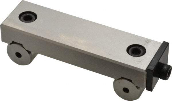 SPI - 3-3/4 Inch Long x 1 Inch Wide x 0.0002 Inch Center to Center Accuracy, 0.0004 Inch Parallelism, 2-1/2 Inch Between Rolls, Sine Bar - Steel, Includes Back Plate - Eagle Tool & Supply