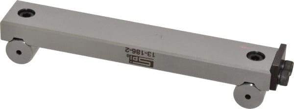 SPI - 6 Inch Long x 1 Inch Wide x 0.0002 Inch Center to Center Accuracy, 0.0004 Inch Parallelism, 5 Inch Between Rolls, Sine Bar - Steel, Includes Back Plate - Eagle Tool & Supply