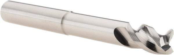 Iscar - 1/2", 3 Flute, Single End, Solid Carbide, 0.03" Corner Radius End Mill - 4-1/2" OAL, Right Hand Flute, 3/4" LOC, Right Hand Cut, 2-1/2" Extended Reach - Eagle Tool & Supply