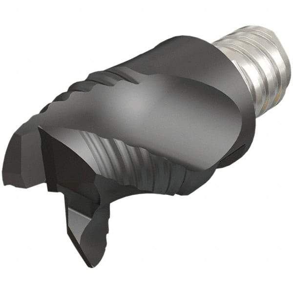 Iscar - MM ERA Grade IC08 Carbide End Milling Tip Insert - Uncoated, 3 Flutes, 20mm Cutting Diam, 12mm Depth of Cut, 25.5mm Extension, 0.008" Cnr Rad, 45° Helix - Eagle Tool & Supply