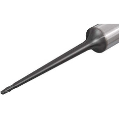 Iscar - 1mm Diam, 2mm LOC, 2 Flute Solid Carbide Ball End Mill - TiAlN Finish, Single End, 60mm OAL, 6mm Shank Diam, Spiral Flute - Eagle Tool & Supply