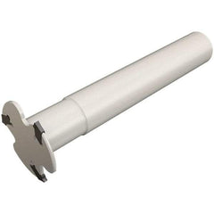 Iscar - Shank Connection, 0.071" Cutting Width, 7mm Depth of Cut, 32mm Cutter Diam, 3 Tooth Indexable Slotting Cutter - 0.63" Shank Diam, SGSF-W Toolholder, GSFN, GSFU Insert, Right Hand Cutting Direction - Eagle Tool & Supply