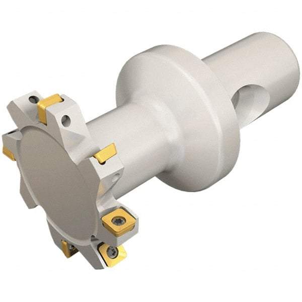 Iscar - Shank Connection, 8mm Cutting Width, 18.9mm Depth of Cut, 63mm Cutter Diam, 10 Tooth Indexable Slotting Cutter - FDN-CF4 Toolholder, Q/XOMT Insert, Right Hand Cutting Direction - Eagle Tool & Supply