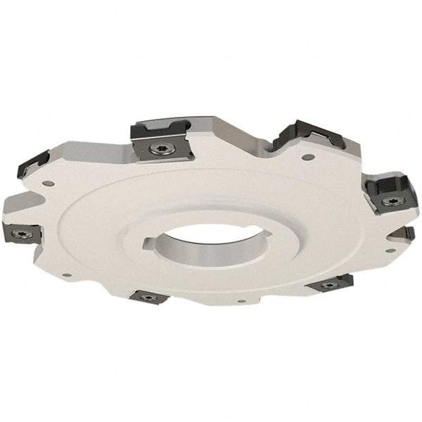Iscar - Arbor Hole Connection, 0.157" Cutting Width, 48.6mm Depth of Cut, 160mm Cutter Diam, 40mm Hole Diam, 20 Tooth Indexable Slotting Cutter - SDN Toolholder, LNET Insert, Right Hand Cutting Direction - Eagle Tool & Supply