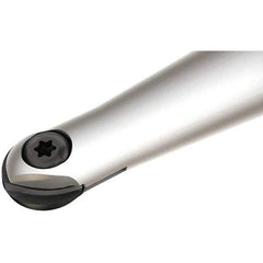 Iscar - 3/8" Cut Diam, 3/8" Shank Diam, 3-1/2" OAL, Indexable Ball Nose End Mill - 1" Head Length, Straight Shank, HCM D.38 Toolholder, HBR-QF, HCR Insert - Eagle Tool & Supply