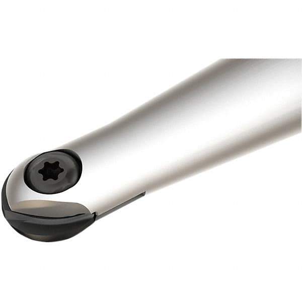 Iscar - 25mm Cut Diam, 32mm Shank Diam, 250mm OAL, Indexable Ball Nose End Mill - 125mm Head Length, Straight Shank, HCM D25 Toolholder, HBF-QF, HBR-QF, HCD-QF, HCR Insert - Eagle Tool & Supply