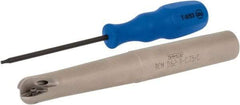 Iscar - 5/8" Cut Diam, 1/2" Max Depth of Cut, 3/4" Shank Diam, 6" OAL, Indexable Ball Nose End Mill - 3.03" Head Length, Straight Shank, BCM Toolholder, BCR D.62 Insert - Eagle Tool & Supply